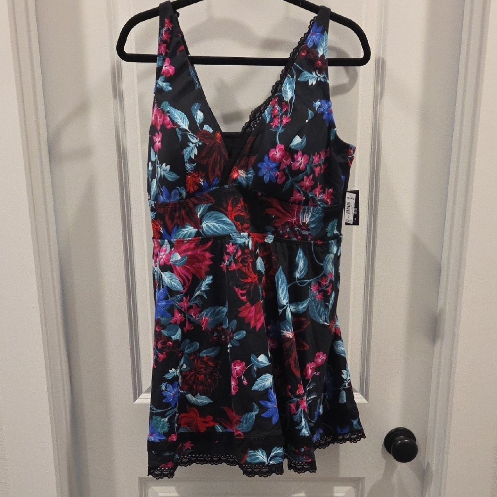 Torrid Floral Bathing Suit Torrid Size 2